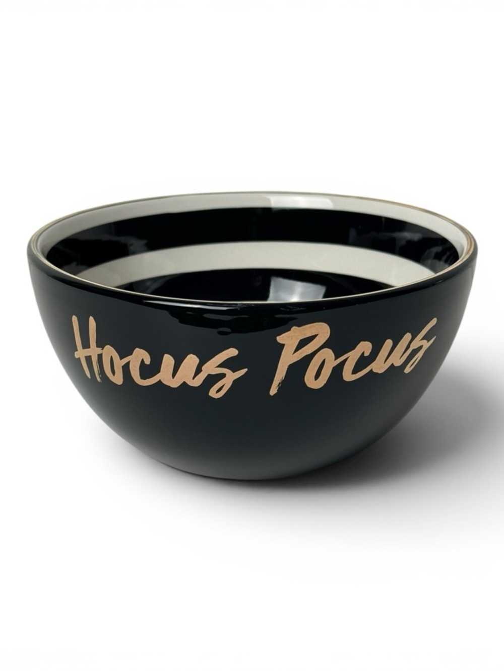Hocus Pocus Halloween Candy Bowl Black & Gold